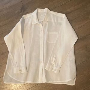 Gorgeous white linen wide fit shirt